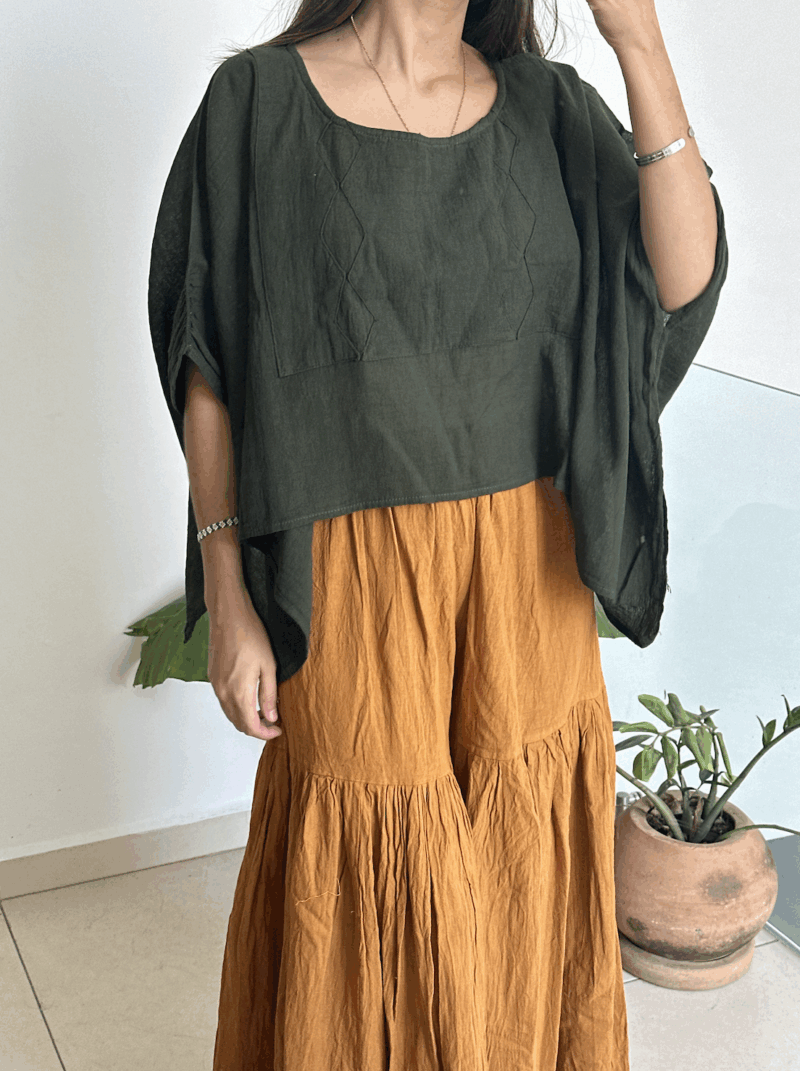 Blusa Arrecife Verde Botella - Imagen 2